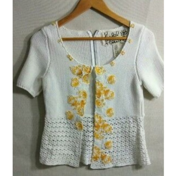 Anthropologie Sweaters - Anthropologie Field and Flower Crocheted Cardigan